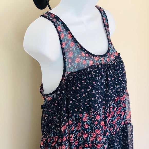 Kimchi Blue floral Boho lightweight babydoll mini dress size small - Picture 4 of 12